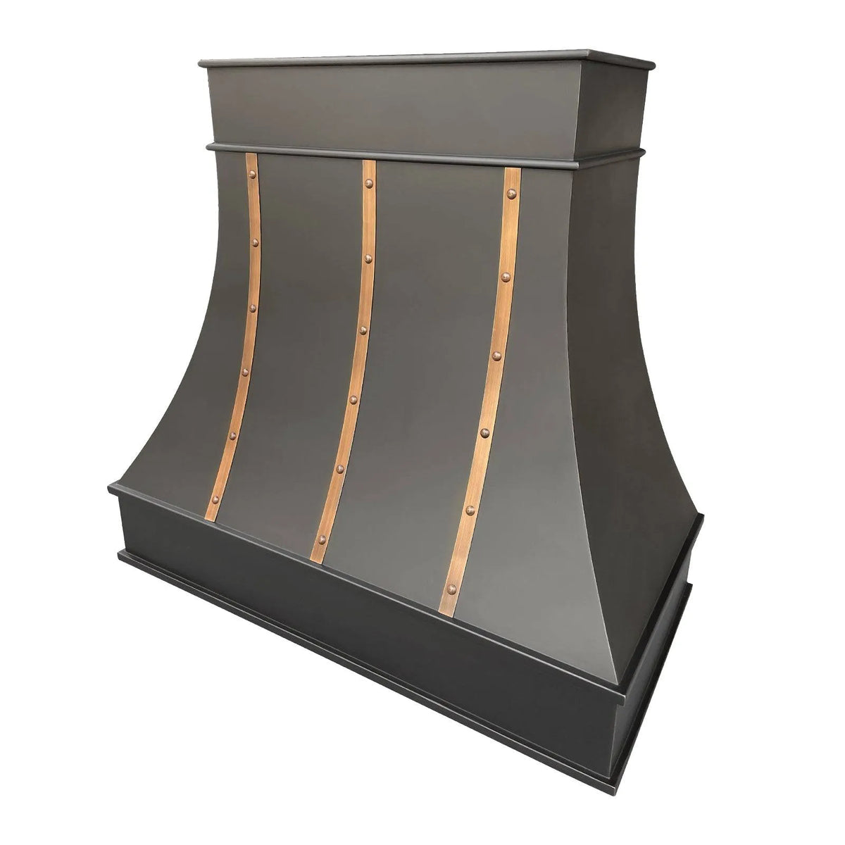 Fobest Custom Copper Stove Hood with Copper Straps FCP-80-Copper Range Hood-Fobest