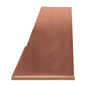 Fobest Custom Copper Vent Hood with Brass Band FCP-248-Copper Range Hood-Fobest