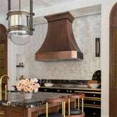 Fobest Custom Copper Vent Hood with Smooth Antique Finish FCP-144-Copper Range Hood-Fobest