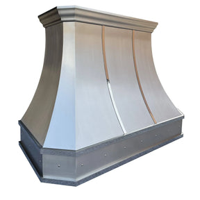 Fobest Custom Curved Stainless Steel Kitchen Hood with Cornered Crown FSS-111-Stainless Steel Range Hood-Fobest