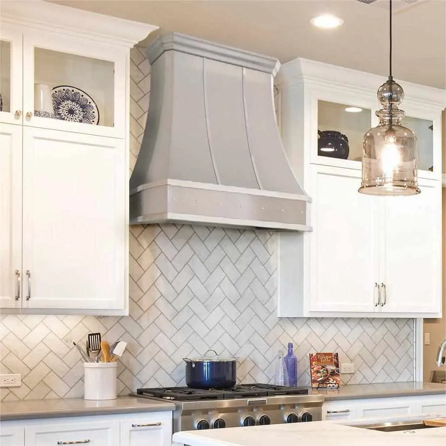 Fobest Custom Curved Stainless Steel Kitchen Hood with Cornered Crown FSS-111-Stainless Steel Range Hood-Fobest