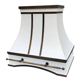 Fobest Custom Island White Range Hood FSS-335-Stainless Steel Range Hood-Fobest