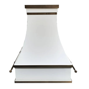 Fobest Custom Island White Range Hood FSS-335-Stainless Steel Range Hood-Fobest