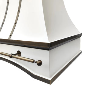 Fobest Custom Island White Range Hood FSS-335-Stainless Steel Range Hood-Fobest