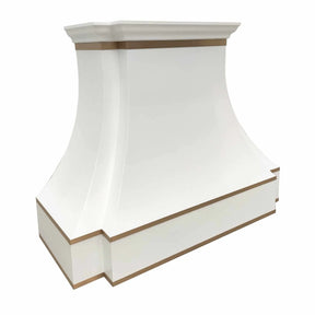 Fobest Custom Kitchen Hood with Brass Decor FSS-246-Stainless Steel Range Hood-Fobest