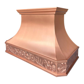 Fobest Custom Kitchen Hood with Sunflower Apron Design FCP-106-Copper Range Hood-Fobest