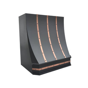 Fobest Custom Kitchen Range Hood with Copper Bands FSS-362-Stainless Steel Range Hood-Fobest