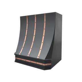 Fobest Custom Kitchen Range Hood with Copper Bands FSS-362-Stainless Steel Range Hood-Fobest