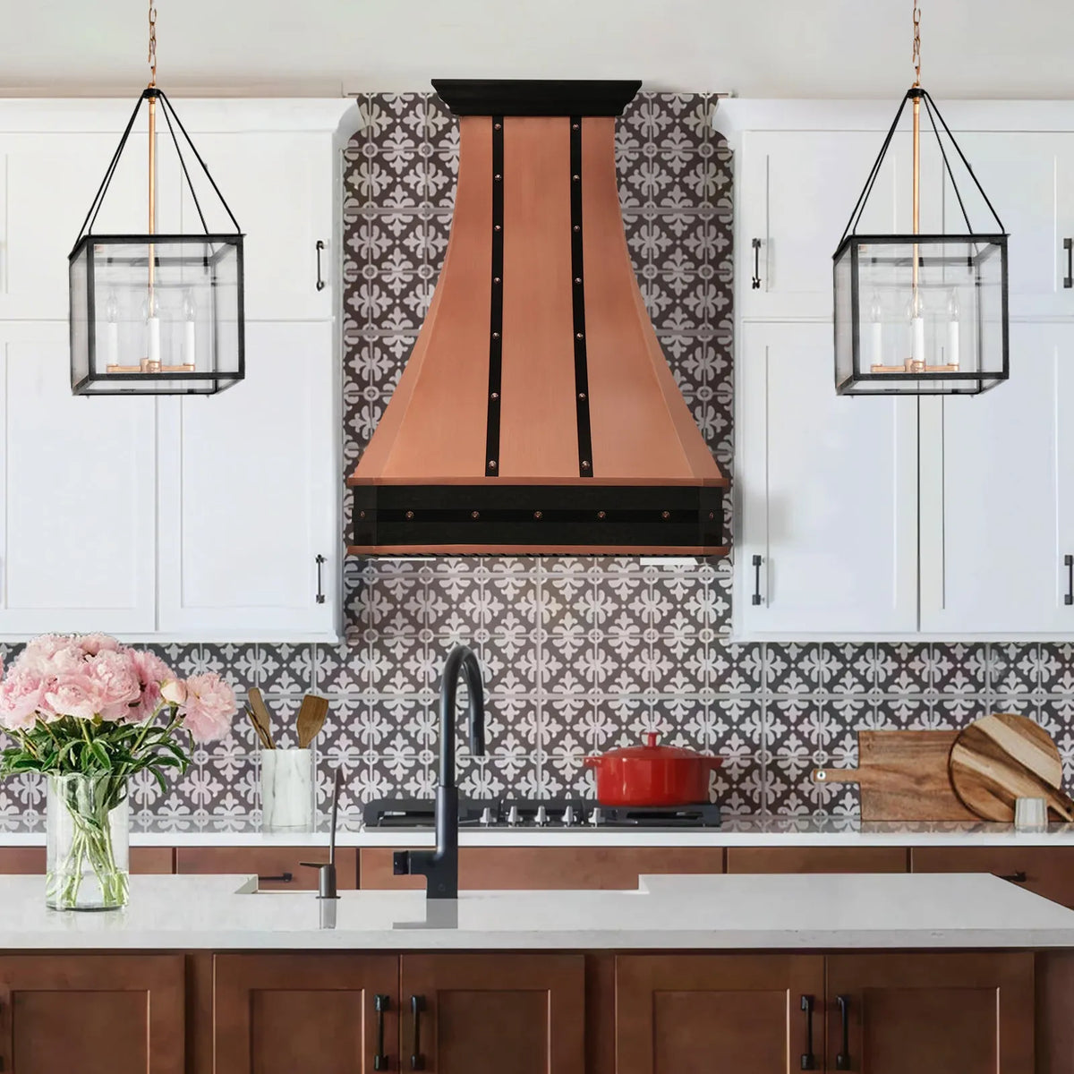 Fobest Custom Kitchen Vent Hood with Copper Dark Finish FCP-299