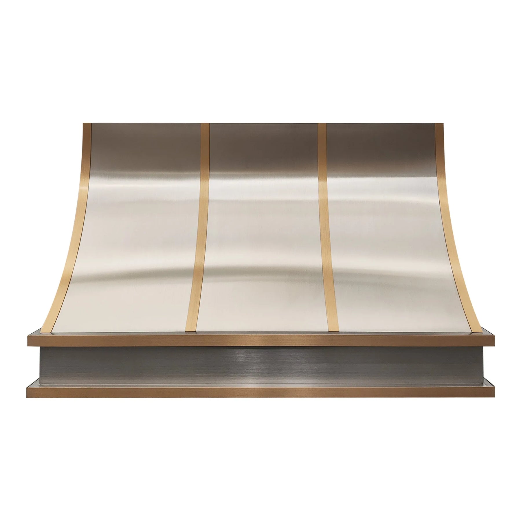 Fobest Custom Metal Range Hood In Stainless Steel and Brass Finish FSS-428-Stainless Steel Range Hood-Fobest