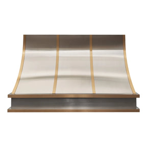 Fobest Custom Metal Range Hood In Stainless Steel and Brass Finish FSS-428-Stainless Steel Range Hood-Fobest