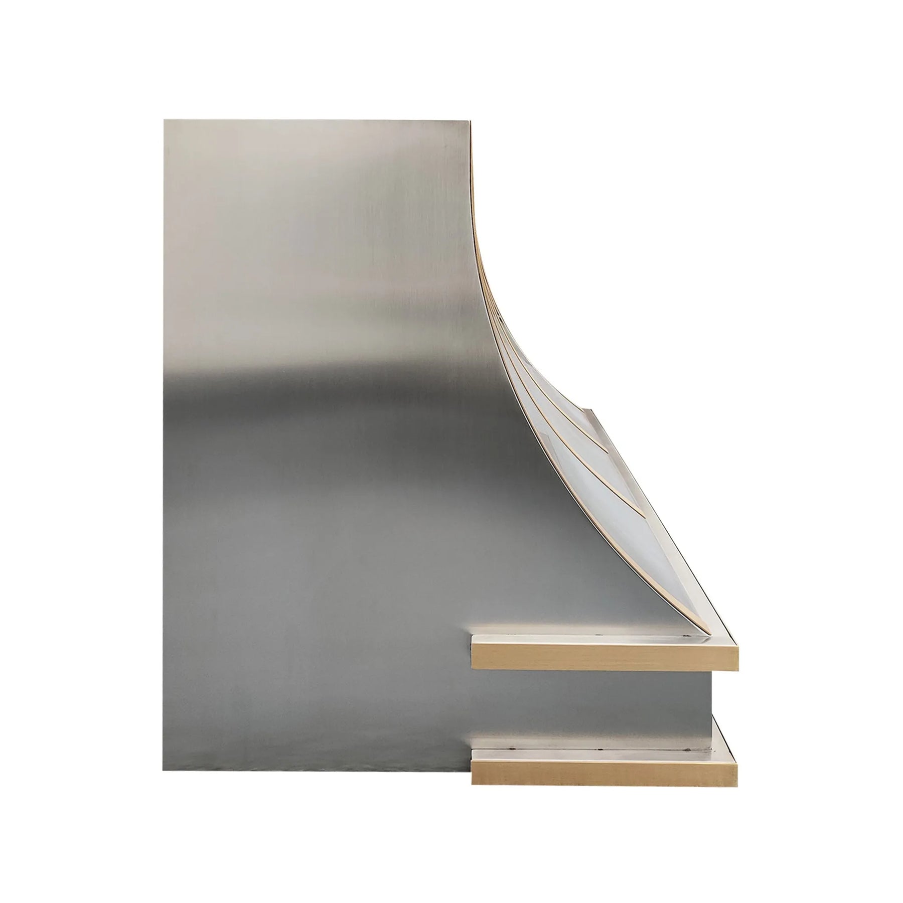 Fobest Custom Metal Range Hood In Stainless Steel and Brass Finish FSS-428-Stainless Steel Range Hood-Fobest