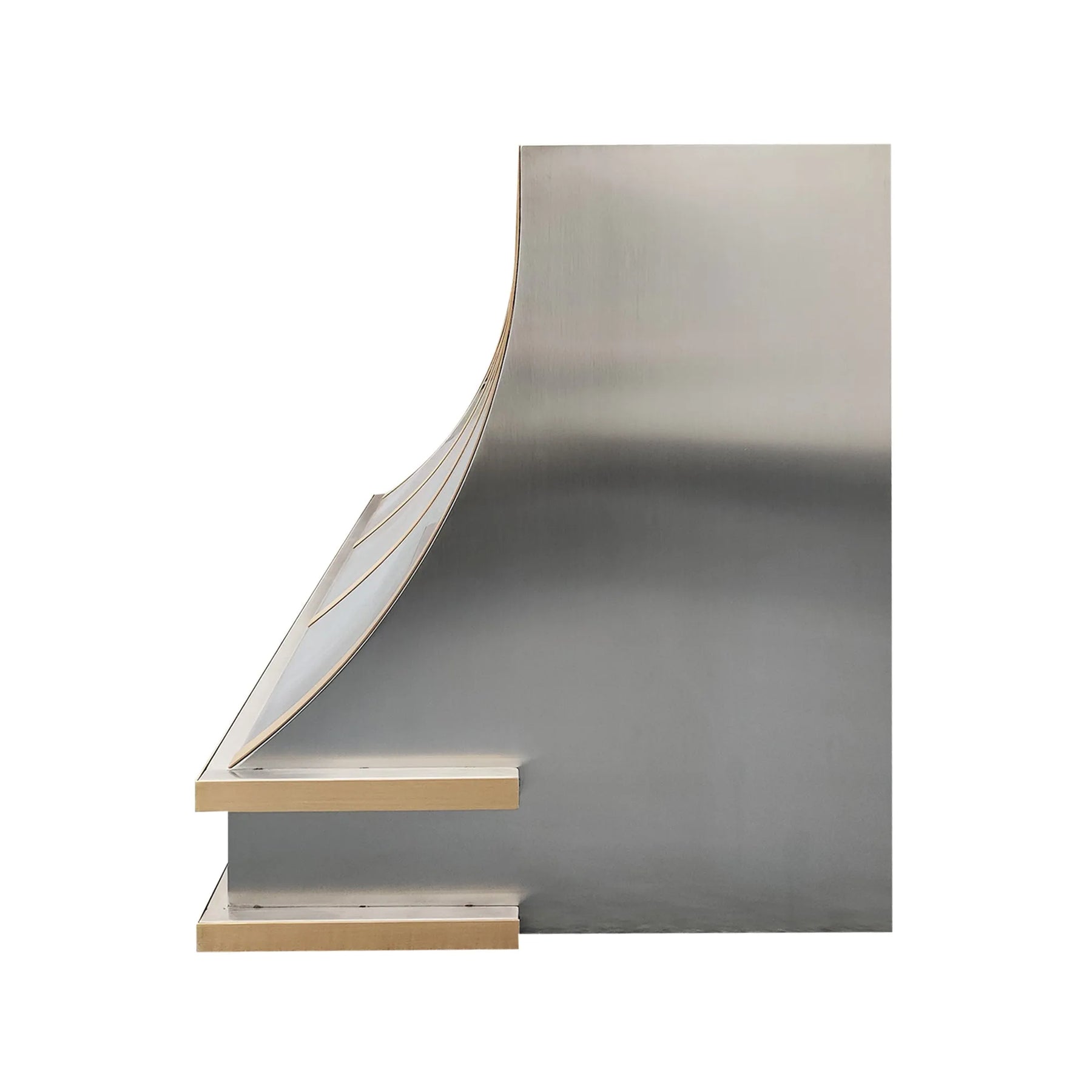 Fobest Custom Metal Range Hood In Stainless Steel and Brass Finish FSS-428-Stainless Steel Range Hood-Fobest