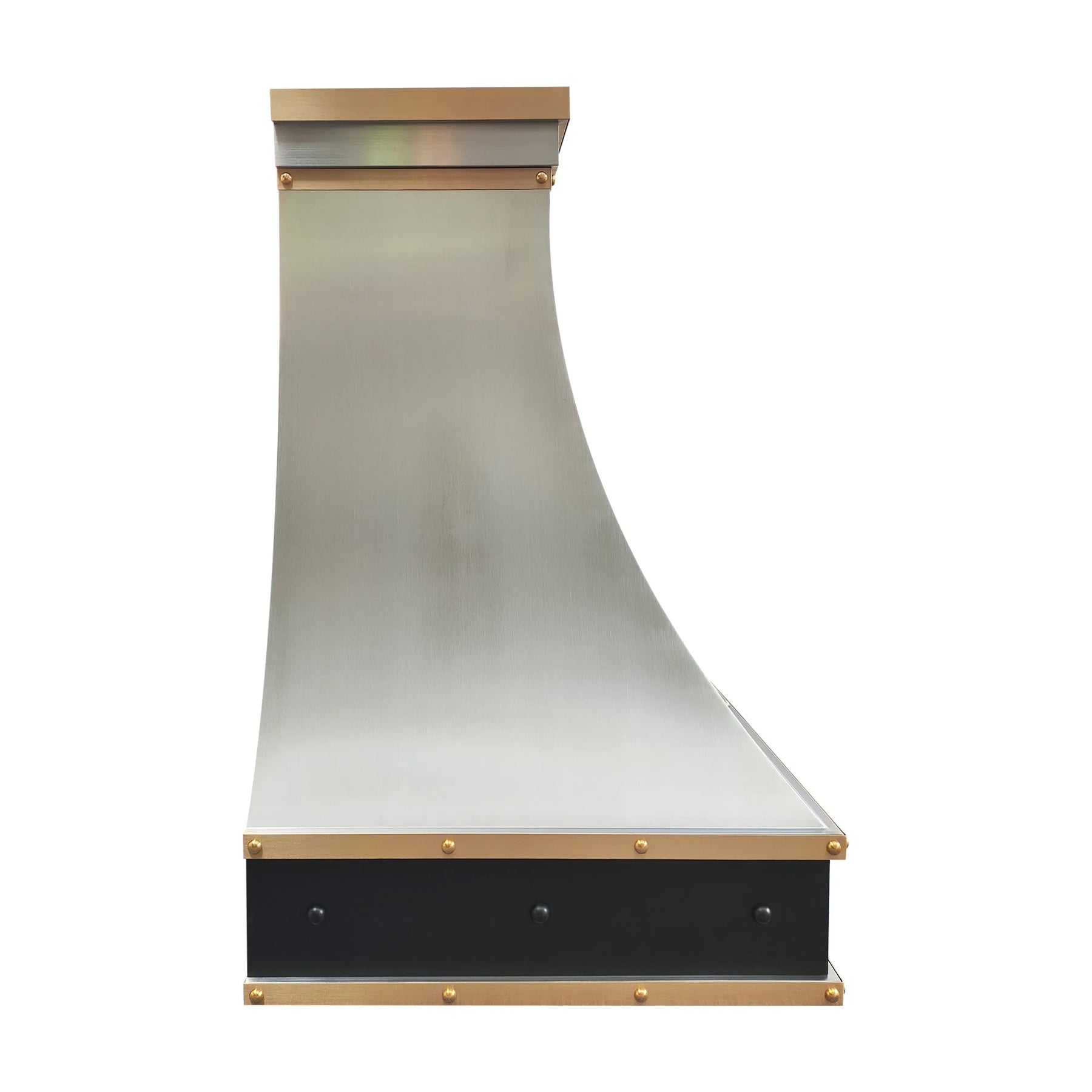 Fobest Custom Metal Range Hood Stainless Steel with Brass Trims FSS-465