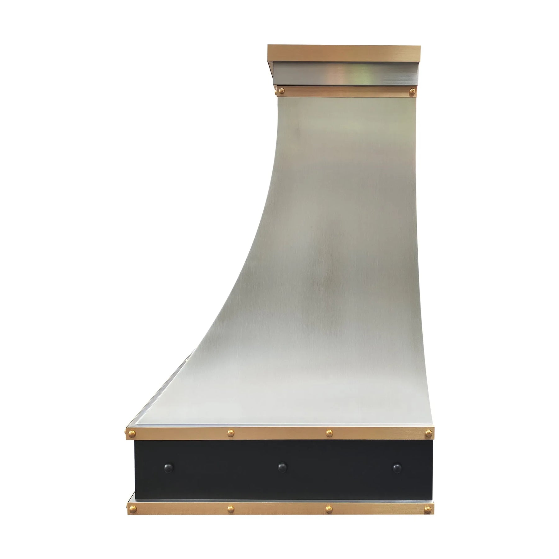 Fobest Custom Metal Range Hood Stainless Steel with Brass Trims FSS-465