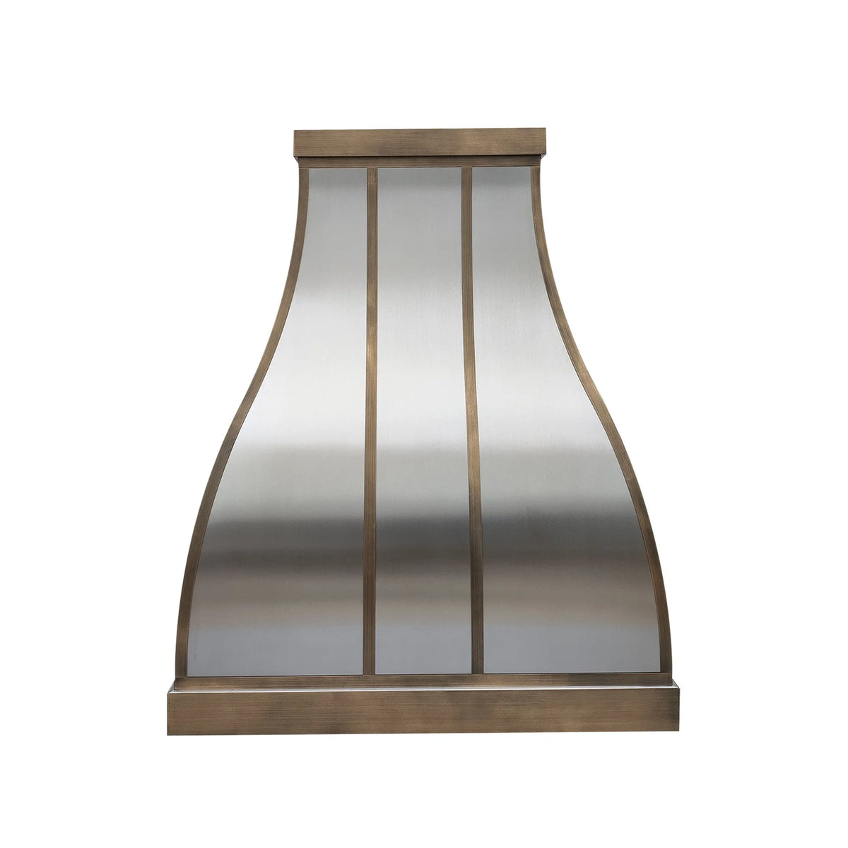 Fobest Custom Metal Range Hood with Aged Brass Accent FSS-363-Stainless Steel Range Hood-Fobest