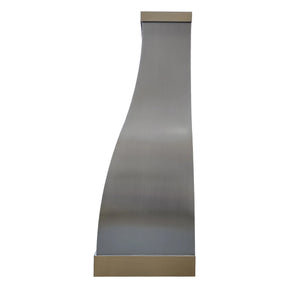 Fobest Custom Range Hood Stainless Steel with Brass Accent FSS-340-Stainless Steel Range Hood-Fobest