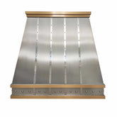 Fobest Custom Range Hood Stainless Steel with Brass Straps FSS-222-Stainless Steel Range Hood-Fobest