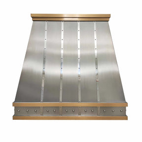 Fobest Custom Range Hood Stainless Steel with Brass Straps FSS-222-Stainless Steel Range Hood-Fobest