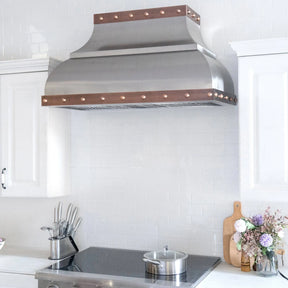 Fobest Custom Range Hood Stainless Steel with Copper straps FSS-126-Stainless Steel Range Hood-Fobest