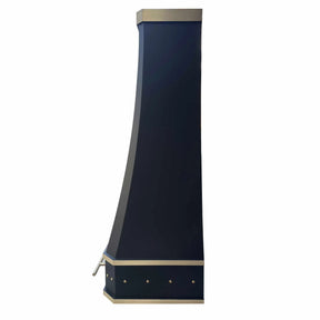 Fobest Custom Stainless Steel Black Range Hood With Gold Trims FSS-4-Stainless Steel Range Hood-Fobest