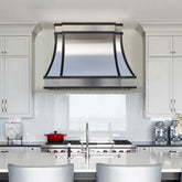 Fobest Custom Stainless Steel Hood with Black Trims FSS-330-Stainless Steel Range Hood-Fobest