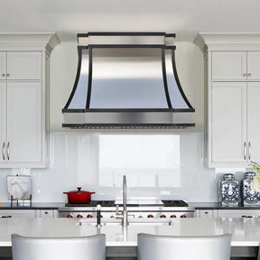 Fobest Custom Stainless Steel Hood with Black Trims FSS-330-Stainless Steel Range Hood-Fobest