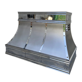 Fobest Custom Stainless Steel Hood with Mirror Trims FSS-331-Stainless Steel Range Hood-Fobest
