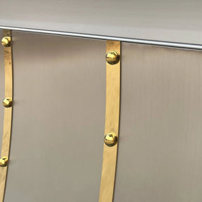 Fobest Custom Stainless Steel Range Hood With Brass Accent FSS-8-Stainless Steel Range Hood-Fobest