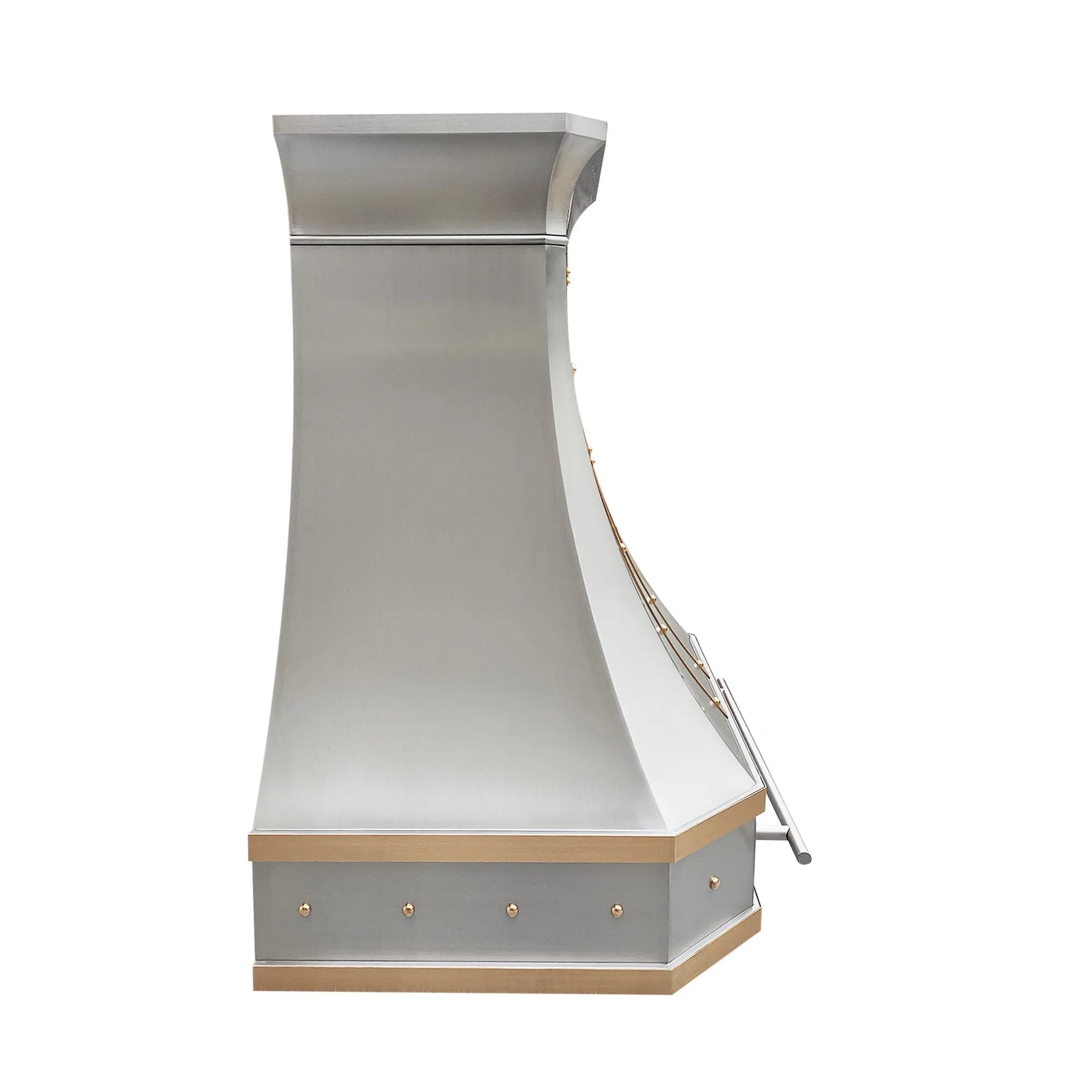 Fobest Custom Stainless Steel Range Hood With Brass Accent FSS-8-Stainless Steel Range Hood-Fobest