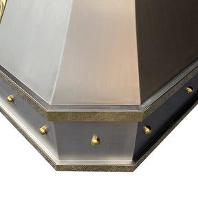 Fobest Custom Stainless Steel Range Hood With Brass Accent FSS-8-Stainless Steel Range Hood-Fobest