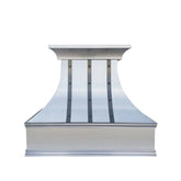 Fobest Custom Stainless Steel Range Hood with Black Straps FSS-30-Stainless Steel Range Hood-Fobest