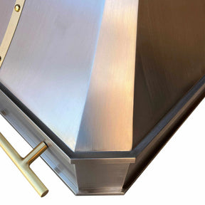 Fobest Custom Stainless Steel Range Hood with Brass Bar FSS-42-Stainless Steel Range Hood-Fobest