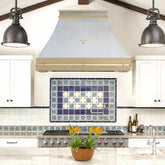 Fobest Custom Stainless Steel Range Hood with Brass Fleur-de-Lis Decor FSS-256-Stainless Steel Range Hood-Fobest
