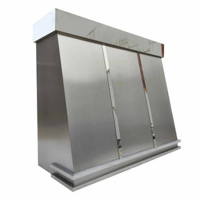 Fobest Custom Stainless Steel Range Hood with Polished Bands FSS-195-Stainless Steel Range Hood-Fobest