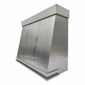 Fobest Custom Stainless Steel Range Hood with Polished Bands FSS-195-Stainless Steel Range Hood-Fobest