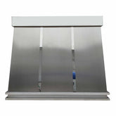 Fobest Custom Stainless Steel Range Hood with Polished Bands FSS-195-Stainless Steel Range Hood-Fobest