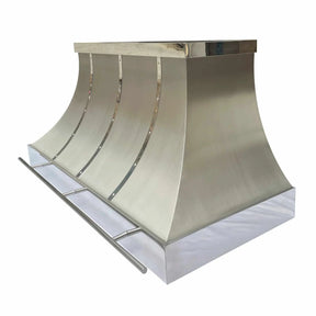 Fobest Custom Stainless Steel Range Hood with polish straps FSS-181-Stainless Steel Range Hood-Fobest