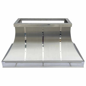 Fobest Custom Stainless Steel Range Hood with polish straps FSS-181-Stainless Steel Range Hood-Fobest