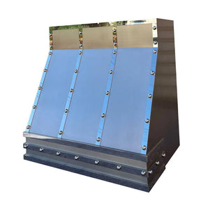 Fobest Custom Stainless Steel Vent Hood with Polished Straps FSS-13-Stainless Steel Range Hood-Fobest
