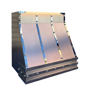 Fobest Custom Stainless Steel Vent Hood with Polished Straps FSS-13-Stainless Steel Range Hood-Fobest