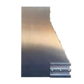 Fobest Custom Stainless Steel Vent Hood with Polished Straps FSS-13-Stainless Steel Range Hood-Fobest