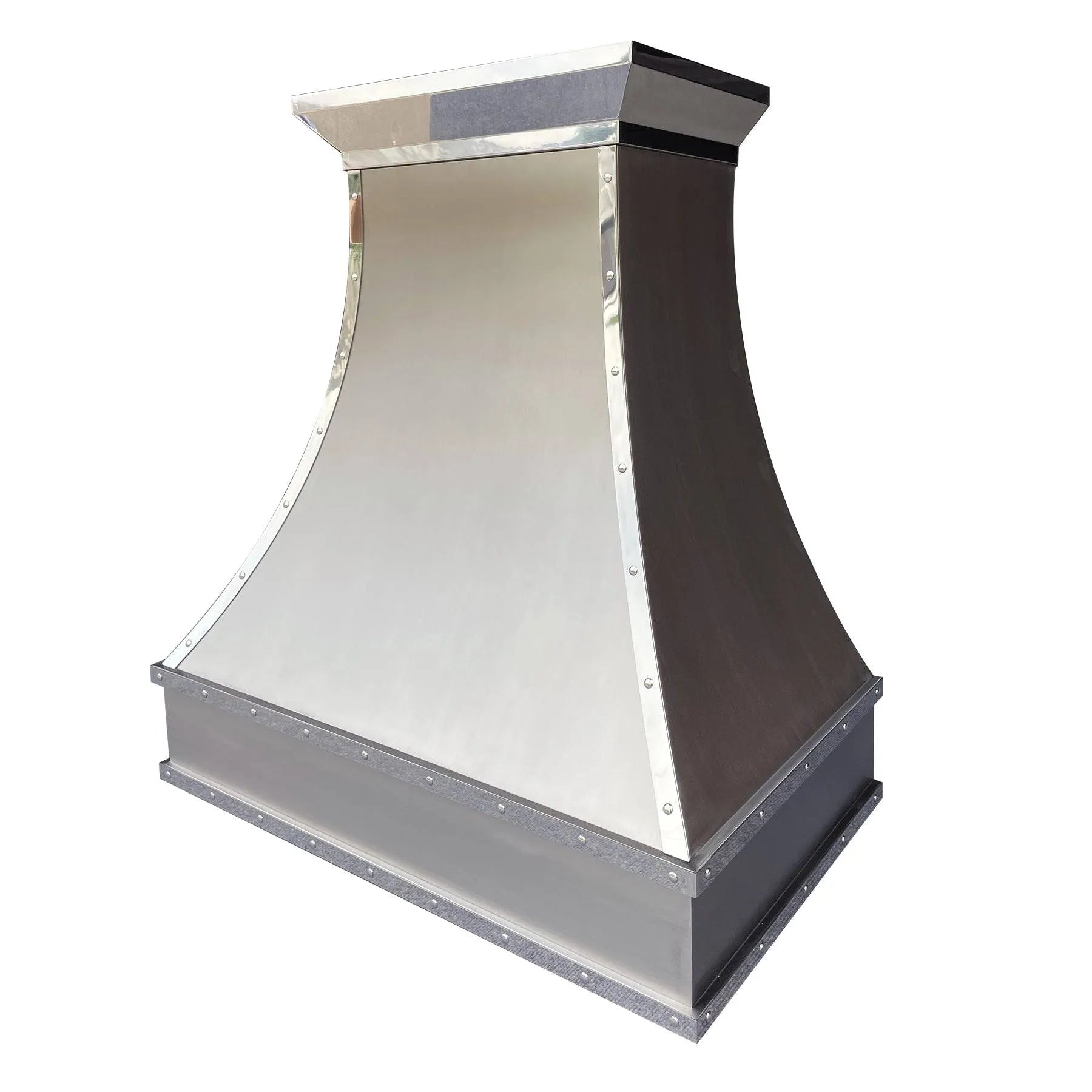 Fobest Custom Stainless Steel Vent Hood with Polished trims FSS-121-Stainless Steel Range Hood-Fobest