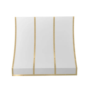 Fobest Custom Stove Hood with Brass Accent FSS-347-Stainless Steel Range Hood-Fobest