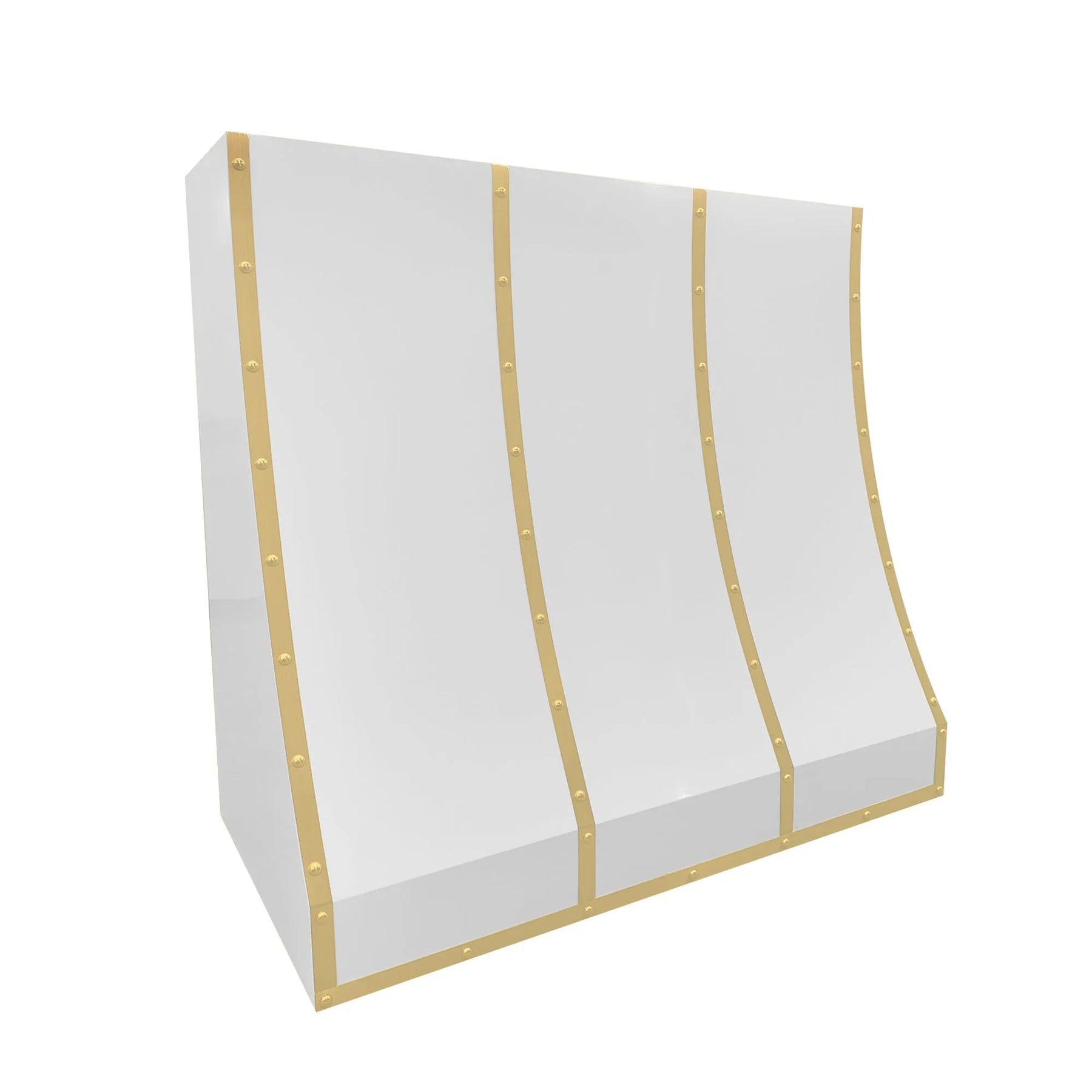 Fobest Custom Stove Hood with Brass Accent FSS-347-Stainless Steel Range Hood-Fobest