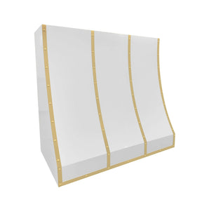 Fobest Custom Stove Hood with Brass Accent FSS-347-Stainless Steel Range Hood-Fobest