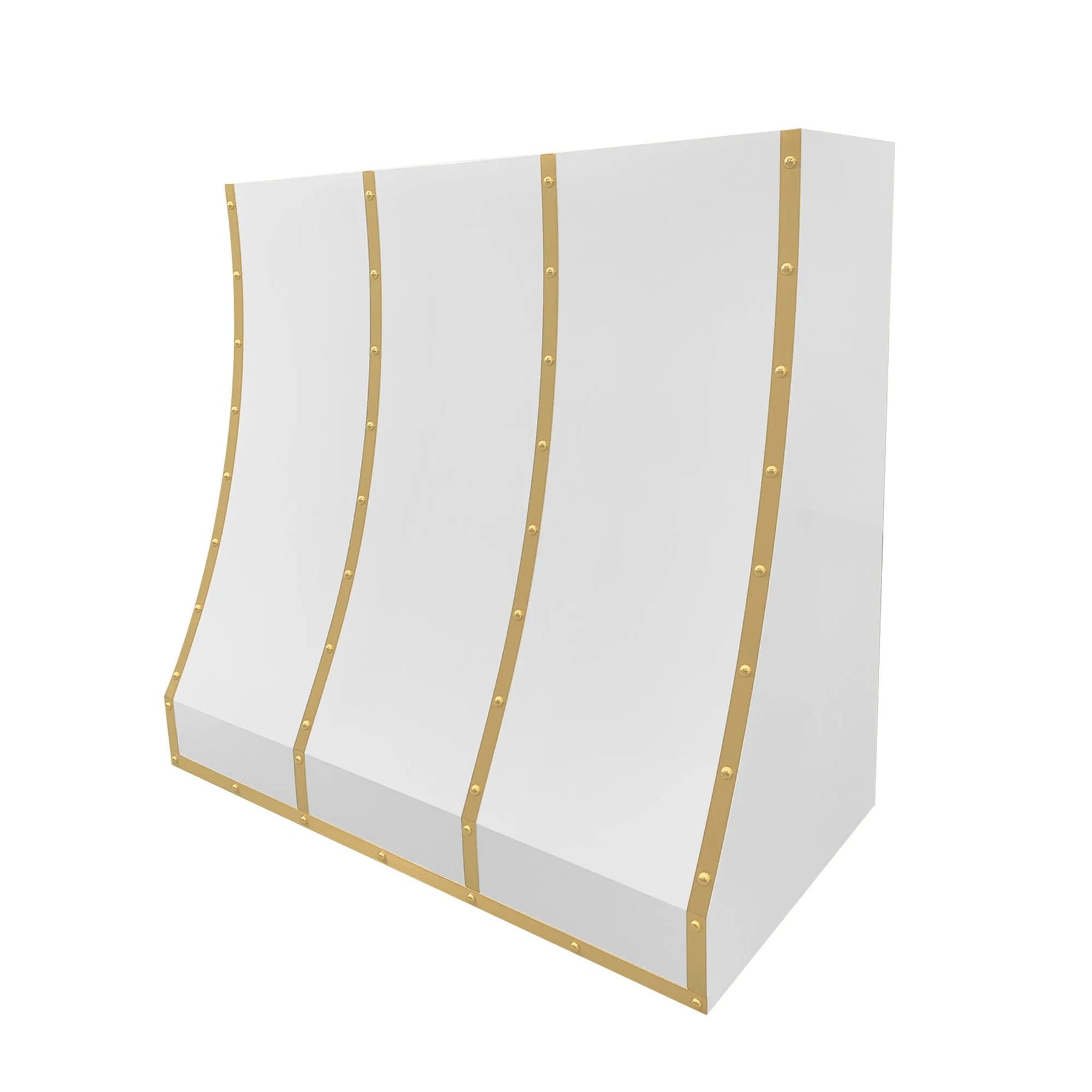 Fobest Custom Stove Hood with Brass Accent FSS-347-Stainless Steel Range Hood-Fobest