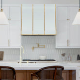 Fobest Custom Stove Hood with Brass Accent FSS-347-Stainless Steel Range Hood-Fobest