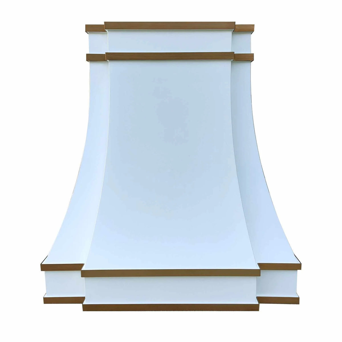 Fobest Custom White Range Hood with Brass Accent FSS-283-Stainless Steel Range Hood-Fobest