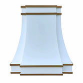 Fobest Custom White Range Hood with Brass Accent FSS-283-Stainless Steel Range Hood-Fobest